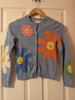Mini Boden Button Up Daisy Cardigan